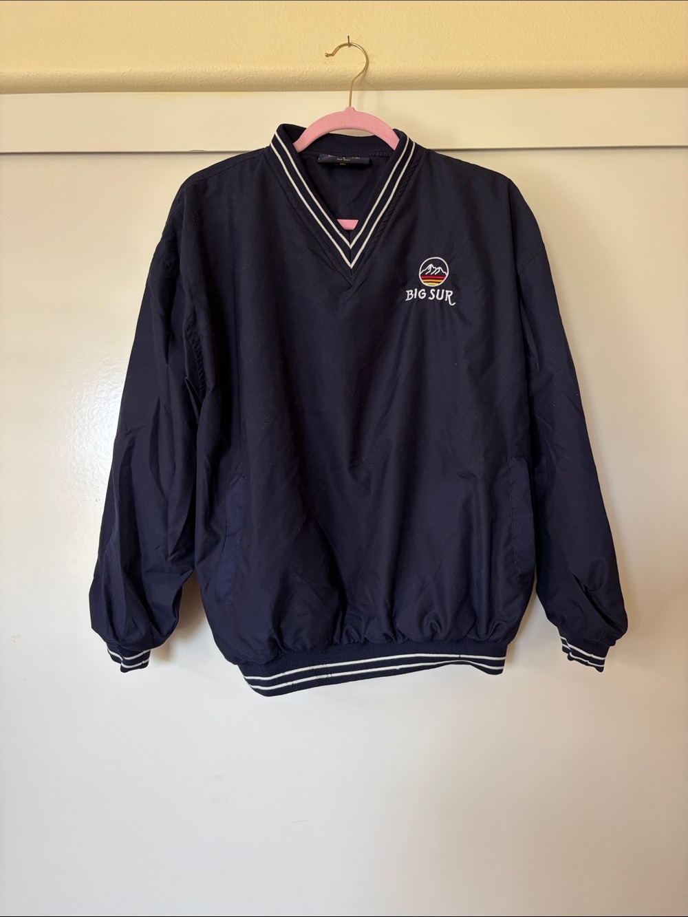 Men's Navy Windbreaker Pullover